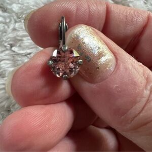 Elegant Pink Crystal Drop Earrings